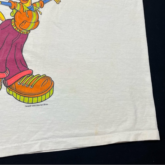 Vtg Looney Tunes Tweety Bird T-Shirt XL 90s Double Sided Hip Hop Rap White B9 - Picture 7 of 10